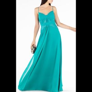 BCBG Max Azria Antonea Lace Gown Blue 0 NWT